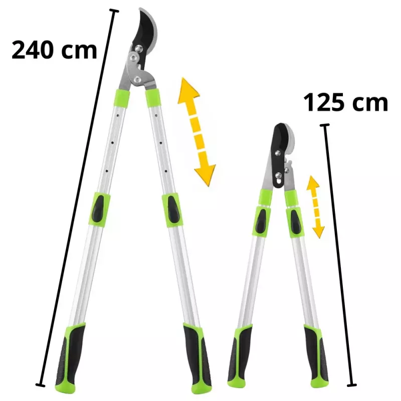 LEAN Teleskopinės sodo žirklės Genėjimo žirklės Neslystančios rankenos 68-92CM