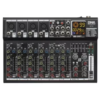 DNA PROFESSIONAL DNA QFX8 Analoginis garso maišytuvas 8 kanalai Bluetooth
