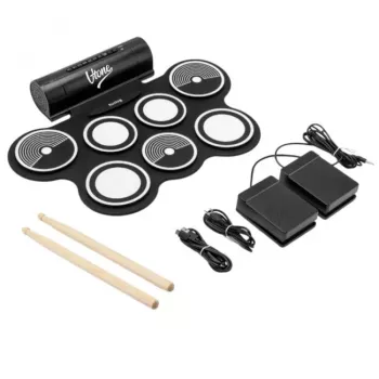 V-TONE RD7 elektroninis būgnų komplektas su USB-C ir AUX, 7 pagalvėlėmis, 2 pedalais, 12 garsais
