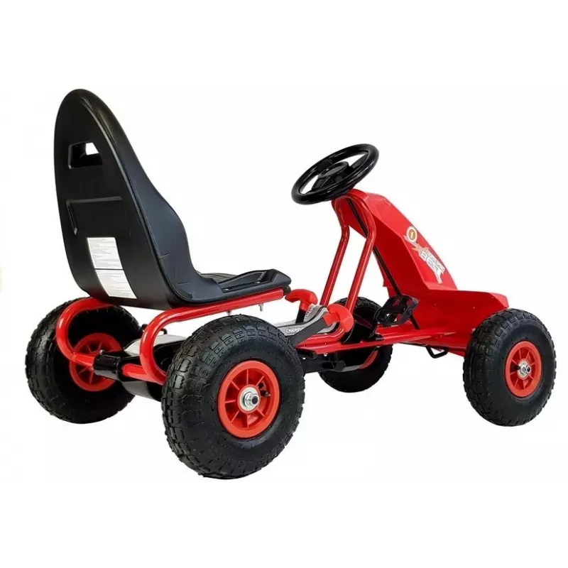LEAN CARS Go-Cart A-18 Red Pedal Go-Kart
