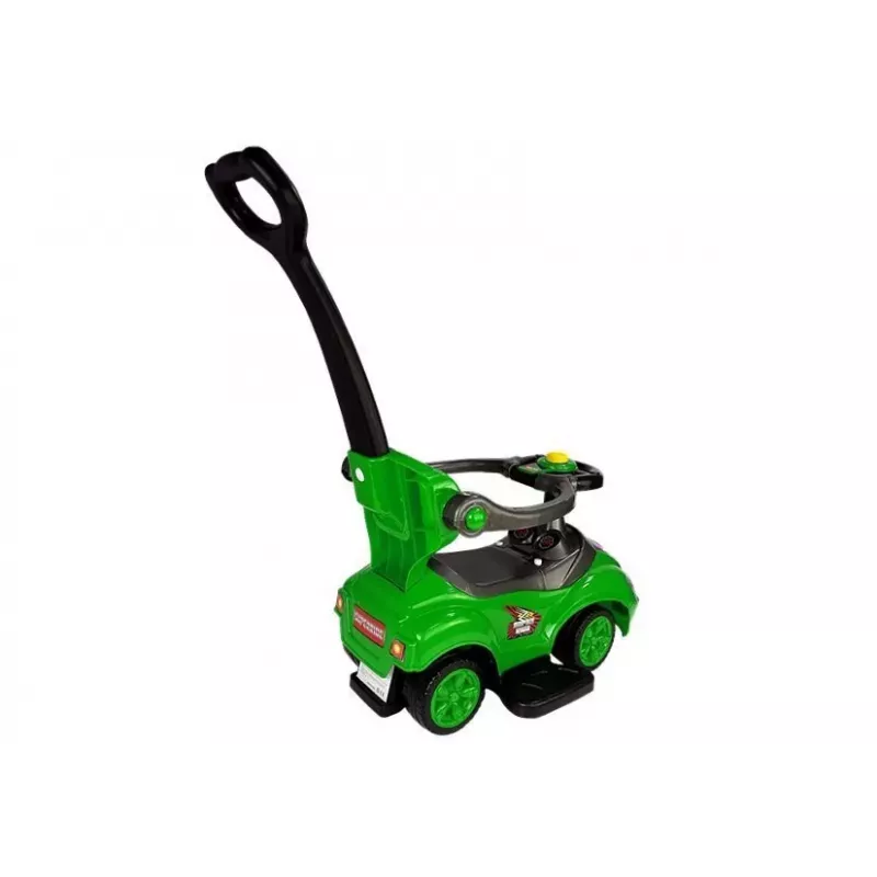 LEAN CARS Toddlers Ride On Push Along with Parent Handle Mega Car 3in1 Green