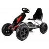LEAN CARS Gokart B012 Inflatable Tires Black Pedal Go-Kart for Kids 3-8 Years