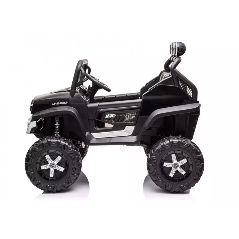 LEAN CARS Electric Ride On Mercedes Unimog S Black