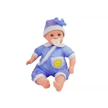 LEAN TOYS Lėlė Kūdikis 45 cm Mėlyni Drabužiai
