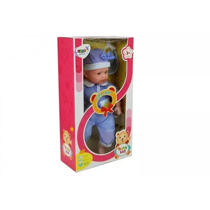 LEAN TOYS Lėlė Kūdikis 45 cm Mėlyni Drabužiai