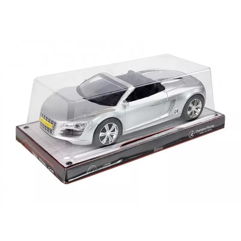 LEAN TOYS Žaislinis automobilis Kabrioletas Sidabrinis 1:18