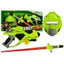 LEAN TOYS Kosminiai ginklai Lazerinis pistoletas Šviesos kardas Kaukė Žalia