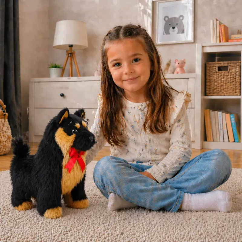 LEAN TOYS Interaktyvus vokiečių aviganis juda, loja