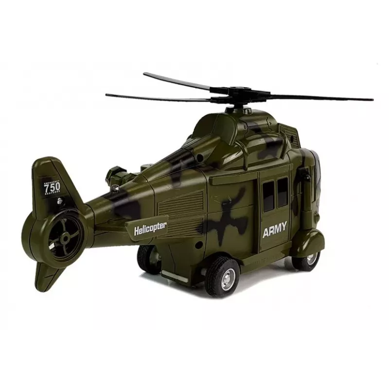 LEAN TOYS Karinis gelbėjimo sraigtasparnis 1:16 Kablys Garsas Šviesa