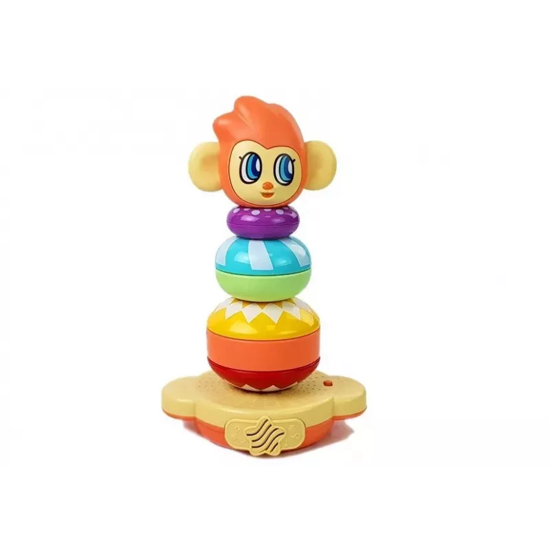 LEAN TOYS Educational Monkey Pyramid with Sounds, Learning Numbers