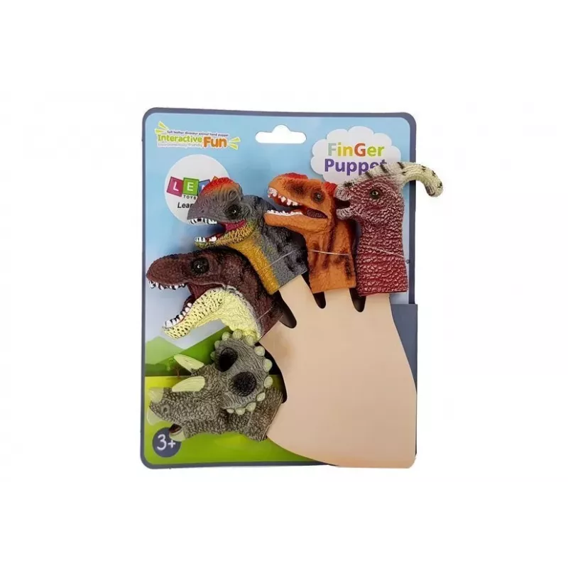LEAN TOYS Finger Puppets Dinosaurs 5 Pieces