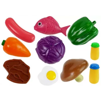 LEAN TOYS Virtuvės rinkinys Indai Maistas 22 vnt.