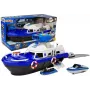 LEAN TOYS Policinis transportinis laivas su automobiliais, garsais ir šviesomis
