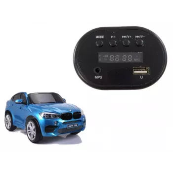 LEAN CARS Muzikos skydelis elektriniam važiuoklei JJ2168 - Pakeitimo dalis su USB, AUX, SD kortele, 12V