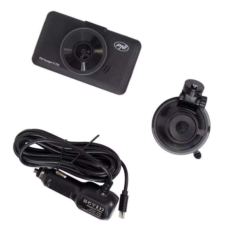 PNI Car DVR S1700 4K UHD vaizdo registratorius su GPS ir Wi-Fi