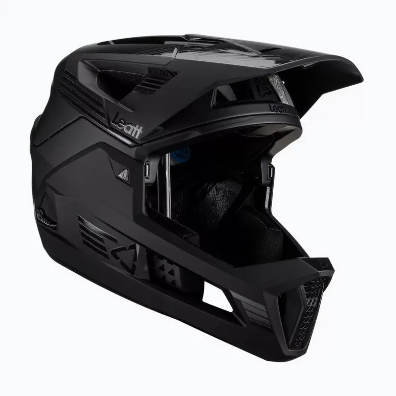 LEATT MTB Enduro 4.0 V23 Dviračio Šalmas su Nuimamu Smakro Apsaugu, Dydis L, Juodas