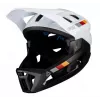 LEATT MTB Enduro 2.0 V23 Dviračio Šalmas su Nuimamu Smakro Apsaugu, Dydis L (59-63 cm), Baltas
