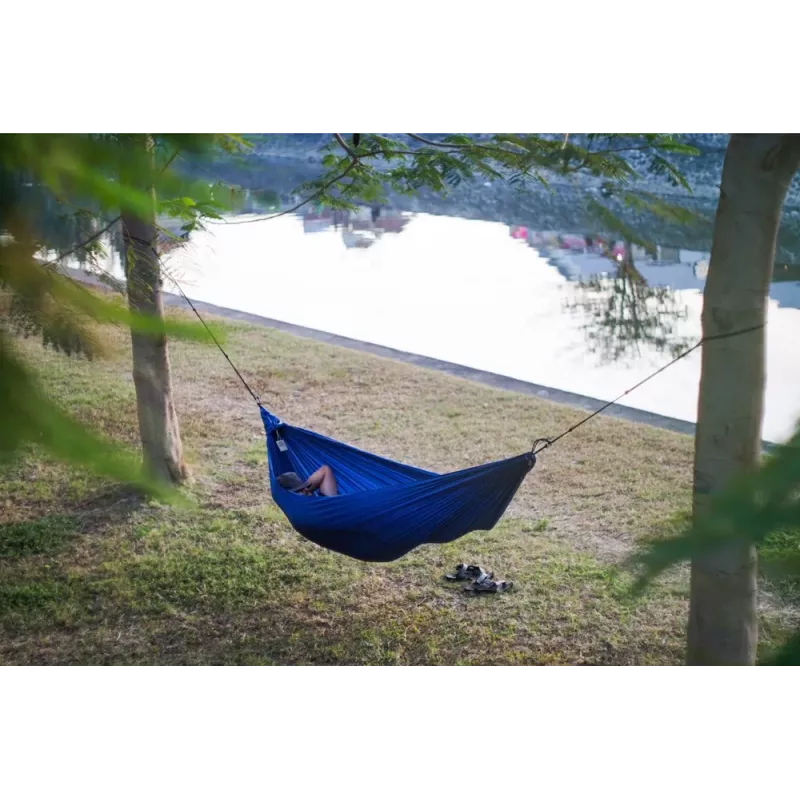 Ticket To The Moon TRAVEL HAMMOCK - Kompaktiškas kabantis hamakas 2 asmenims, nailonas, žalias
