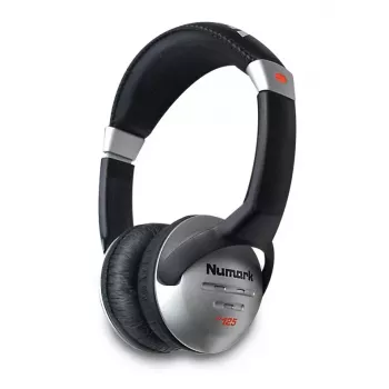 Numark HF125 DJ ausinės – uždengiančios ausis, uždaro tipo, 40 mm tvarkyklės, juodos
