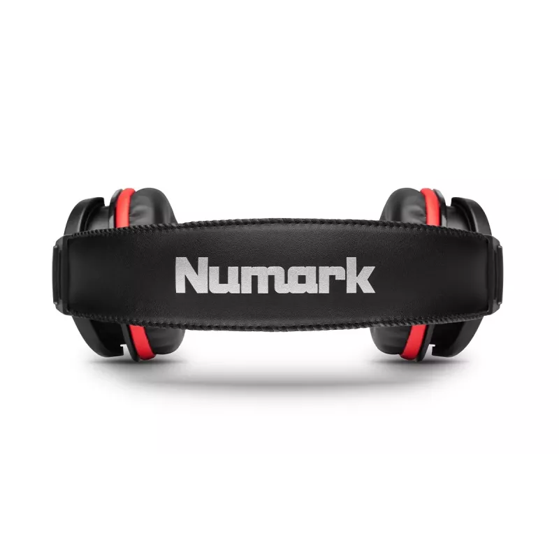 Numark HF175 DJ ausinės – uždedamos uždaros ausinės monitoringui su 40 mm neodimio garsiakalbiais, spiraliniu kabeliu, 3,5 mm lizdu ir 6,35 mm adapteriu