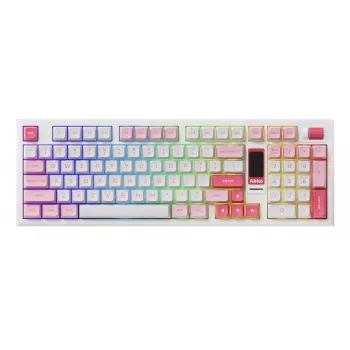 AKKO 5098B Prunus Lannesiana mechaninė klaviatūra, 98 klavišų, trijų režimų, karšto keitimo, RGB, PBT ASA klavišų dangteliai