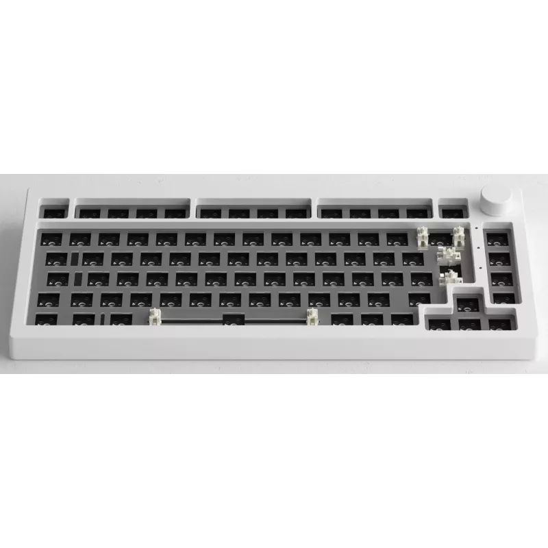 AKKO DIY Barebone Keyboard Kit 75% White Tri-Mode Hot-Swappable