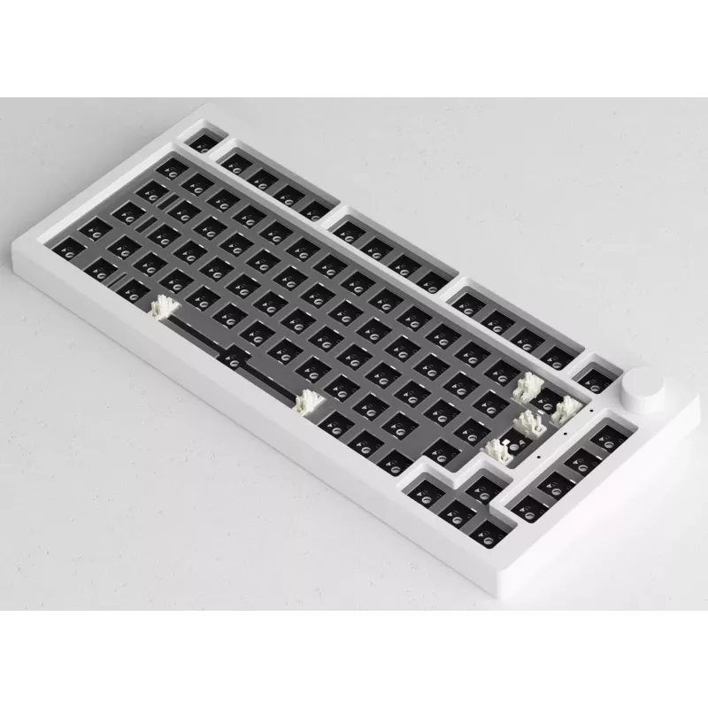 AKKO DIY Barebone Keyboard Kit 75% White Tri-Mode Hot-Swappable