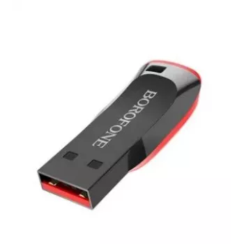 Borofone BUD2 GENEROUS USB 2.0 8GB Juoda Flash atmintinė