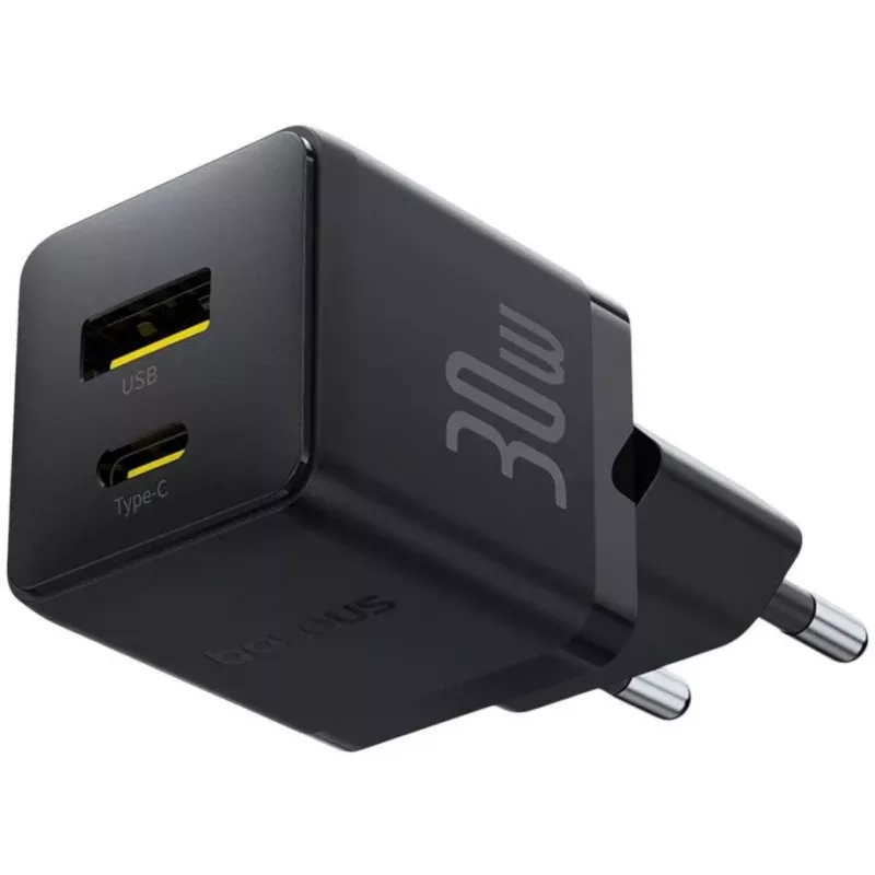 Baseus Palm 30W USB-C USB-A Charger Black