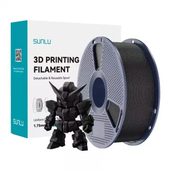 SUNLU PLA+ 2.0 Filament (Juoda) 1,75 mm 1 kg