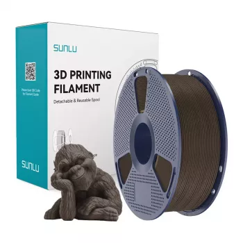 SUNLU Wood Filament (Walnut) 1.75mm 0.8kg Wood PLA Composite