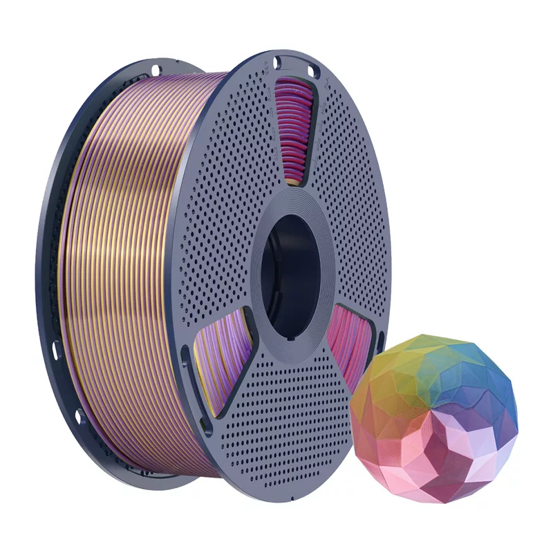 SUNLU PLA+ Silk Forth-Color Filament 1.75mm Blue-Purple-Red-Gold 1kg