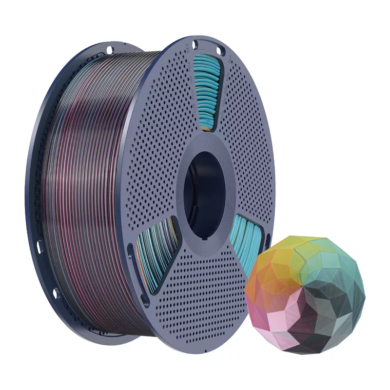 SUNLU PLA+ Silk Forth-Color Filament (Red-Yellow-Green-Black) 1.75mm 1kg