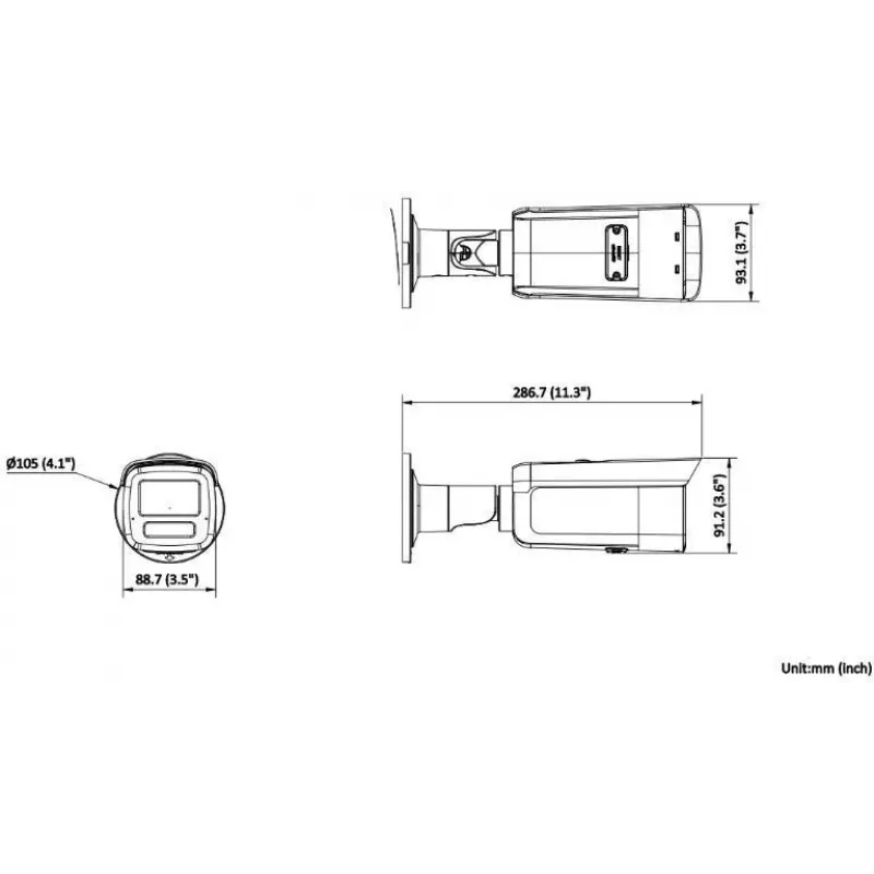 Hikvision DS-2CD2T83G2-2LI(2.8mm) 8MP AcuSense Bullet IP Camera su dviguba šviesa