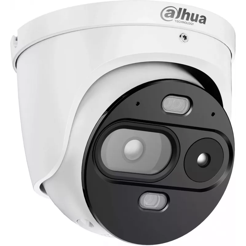Dahua TPC-DF1241-TB7F6-DW-S8-V1 termovizinė IP kamera su temperatūros matavimu, 256x192 terminė + 4 MP optinė