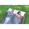 Bestway Pavillo Inflatable Airbed Queen 203x152x25 cm su įmontuotu kojiniu siurbliu, flokuotu viršumi, spiralinių sijų konstrukcija, pilka/mėlyna
