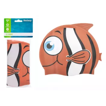 Bestway Hydro-Swim Silikoninis Plaukimo Kepurė Oranžinė Žuvis Vaikams