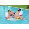 Dvigubas pripučiamas plaukimo ratas 186 x 116 cm vaivorykštinis Bestway 43648