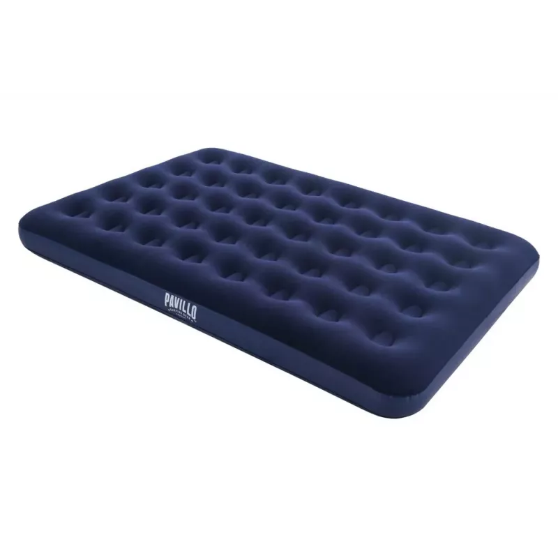 Bestway pripučiamas čiužinys 191 x 137 x 22 cm dvigubas su flokuotu paviršiumi ir ritės sijomis mėlynai/pilkas 67002