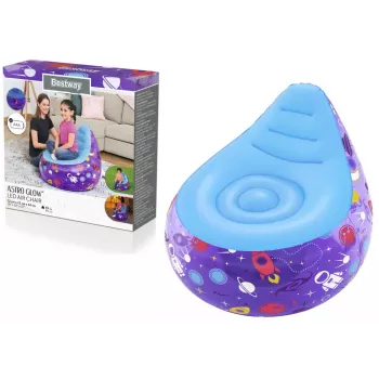 Kosmos LED Inflatable Chair 72 x 72 x 64 cm Bestway 75122 Purple