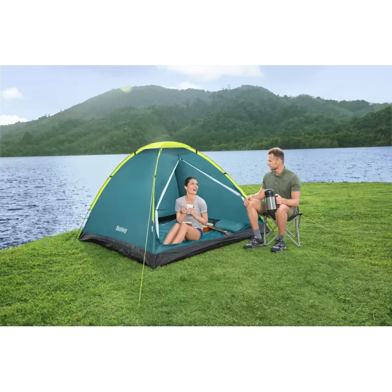Bestway 68084 Tourist Palapinė 145 x 205 x 100 cm Dvigubo Kupolo Palapinė 2 Asmenims Žalia/Pilka