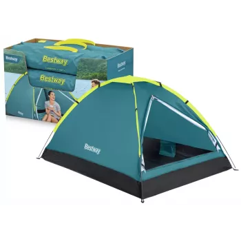 Bestway 68084 Tourist Palapinė 145 x 205 x 100 cm Dvigubo Kupolo Palapinė 2 Asmenims Žalia/Pilka