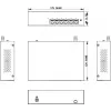 Hikvision DS-XS06-P(O-STD) 6 prievadų nevaldomas PoE+ jungiklis (4 PoE prievadai, 2 Gigabit kylantys ryšiai, 60W biudžetas, DIN bėgelis)