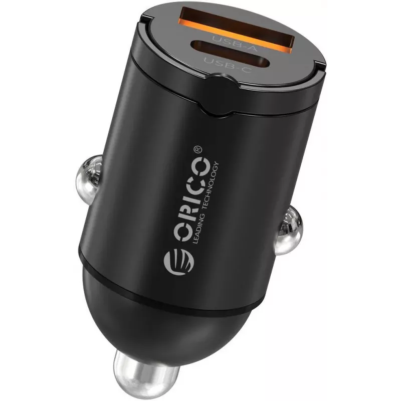 ORICO MR-30-2C-BK-EP 30W Dual USB-C automobilinis įkroviklis, juodas