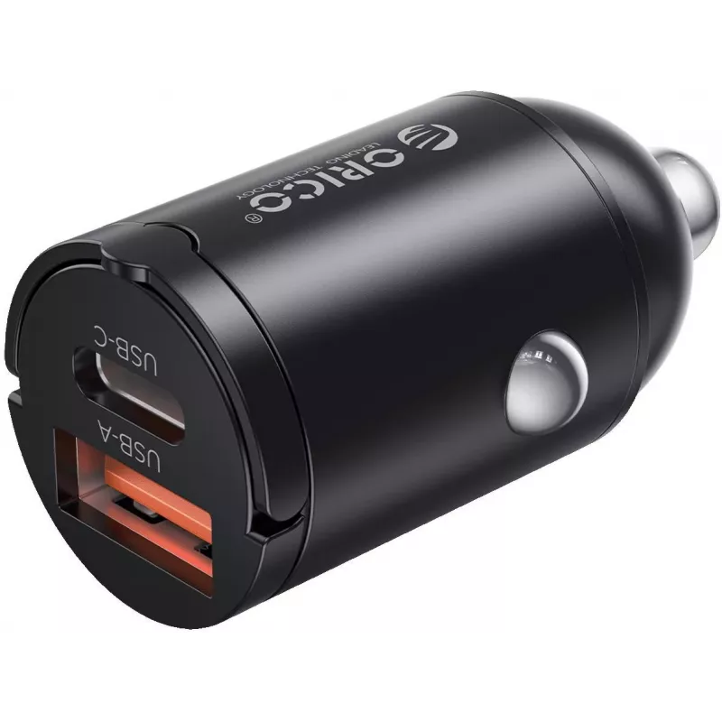 ORICO MR-30-2C-BK-EP 30W Dual USB-C automobilinis įkroviklis, juodas