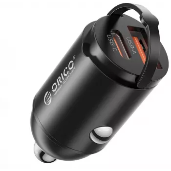 ORICO MR-30-2C-BK-EP 30W Dual USB-C automobilinis įkroviklis, juodas