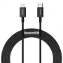 Baseus Cafule Series USB-C to Lightning kabelis 2m juodas CATLYS-C01