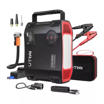 UTRAI JS5 Automobilinis starteris su kompresoriumi 2000A Peak 16000mAh 150 PSI