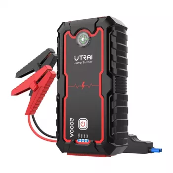 UTRAI JS One automobilio užvedimo starteris 1600A Peak 16000mAh 12V su LED žibintuvėliu