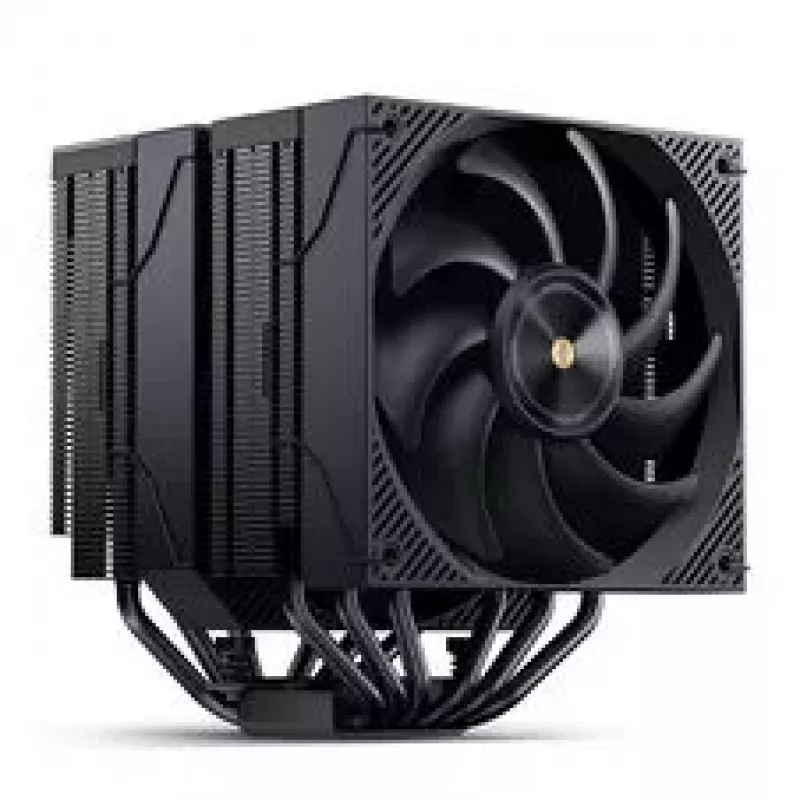Jonsbo CC90 Black CPU Aušintuvas, Dviejų Bokštų, 130mm PWM Ventiliatorius, Segmentinis Ekranas